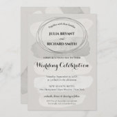 Invitation Aquarelle Abstraite | Mariage circulaire géométriq (Devant / Derrière)