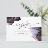 Invitation Aquarelle Abstraite mauve de bruyère (Debout devant)