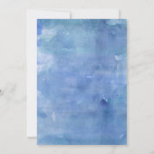 Invitation Aquarelle Abstraite moderne Blue Graduation Party (Dos)