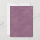 Invitation Aquarelle Abstraite moderne Mariage violet clair (Dos)