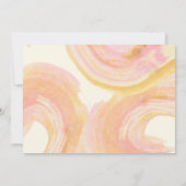 Invitation Aquarelle Abstraite Peinture Baby shower rose (Dos)