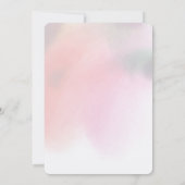 Invitation Aquarelle Abstraite Rose Pêche (Dos)