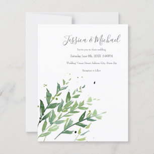 Invitation Aquarelle Abstraite 'Swaying 2'