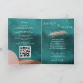 Invitation Aquarelle Abstraite tout en un Mariage (Intérieur)