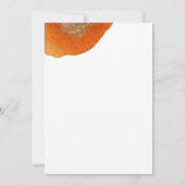 Invitation Aquarelle Abstraite unique Burnt Orange Mariage (Dos)