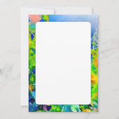 Invitation Aquarelle abstraite vierge double face (Devant)