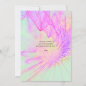 Invitation Aquarelle Abstraite violette et rose, (Dos)