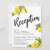 Invitation Aquarelle Accueil Citrons Typographie (Devant)