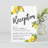 Invitation Aquarelle Accueil Citrons Typographie (Debout devant)