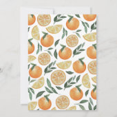 Invitation Aquarelle agrumes jardin fleuri anniversaire de en (Dos)