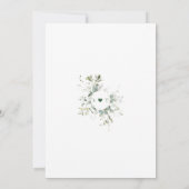 Invitation Aquarelle Airy Verdure Mariage or (Dos)