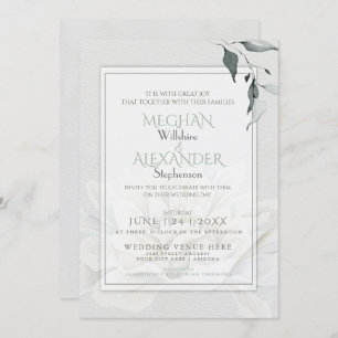 Invitation Aquarelle Alabaster Dahlia