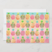 Invitation Aquarelle Aloha Baby shower d'ananas hawaïen (Dos)