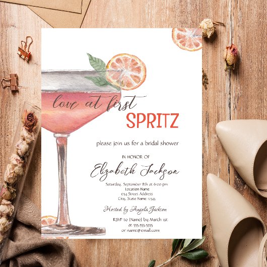 Invitation Aquarelle Amour au premier jet