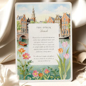 Invitation Aquarelle Amsterdam Holland Mariage