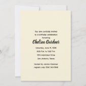 Invitation Aquarelle amusante bande dessinée scène d'annivers (Devant)