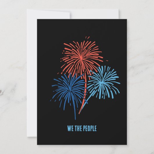 Invitation Aquarelle amusante pour les 250 ans des États-Unis (Dos)