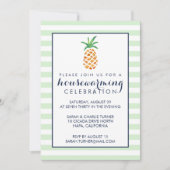 Invitation Aquarelle Ananas Fête de réchauffement ménager (Devant)