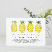 Invitation Aquarelle Ananas Tropical Bridal Brunch (Debout devant)