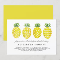Aquarelle Ananas Tropical Bridal Brunch