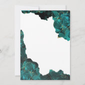 Invitation Aquarelle Anastasia Mariage noir & vert invite (Dos)