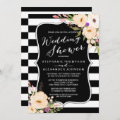 Invitation Aquarelle Anémone Blooms Couples Wedding shower (Devant / Derrière)