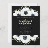 Invitation Aquarelle Anemone Mariage Floral (Devant)