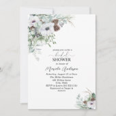 Invitation Aquarelle Anémones d'hiver Fleurs de nuptiale Show (Devant)