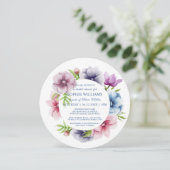 Invitation Aquarelle Anémonique Fête des mariées (Debout devant)