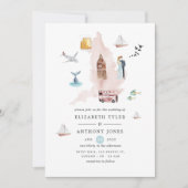 Invitation Aquarelle Angleterre Royaume-Uni Londres Destinati (Devant)