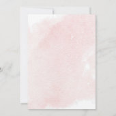 Invitation Aquarelle animale boisée Baby shower floral rose (Dos)