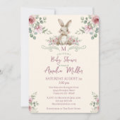 Invitation Aquarelle animale de la forêt de Bunny (Devant)