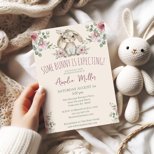 Invitation Aquarelle animale de la forêt de Bunny