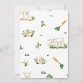 Invitation Aquarelle Animaux de ferme Baby shower mouton (Dos)