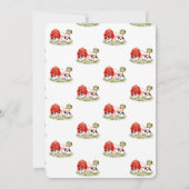 Invitation Aquarelle Animaux de ferme Vaches Poulets Baby sho (Dos)