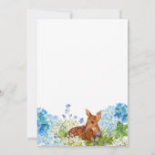 Invitation Aquarelle Animaux Floral Faune nuptiale (Dos)