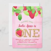 Aquarelle Anniversaire des 1 an de la douce fraise