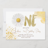 Invitation Aquarelle anniversaire premier daisy (Devant)