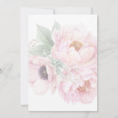 Invitation Aquarelle Anniversaire Roses roses roses Fleurs (Dos)