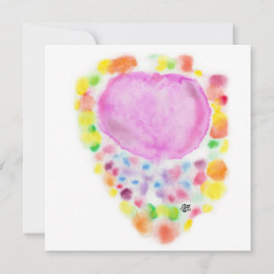 Invitation Aquarelle aquarelle Art Rush des couleurs 1