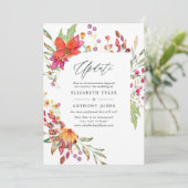 Invitation Aquarelle Aquarelle Fleur sauvage Mise à jour Mari (Debout devant)