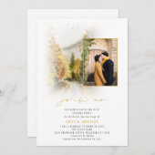 Invitation Aquarelle Arbres Photo QR Rejoignez-nous Mariage d (Devant / Derrière)