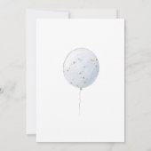 Invitation Aquarelle arc-en-ciel Air Baby shower (Dos)