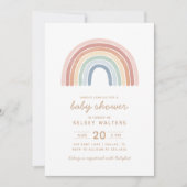Invitation Aquarelle arc-en-ciel Baby shower neutre pour les (Devant)