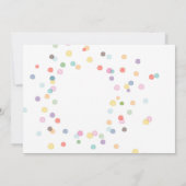 Invitation Aquarelle Arc-en-ciel Confetti Anniversaire DEUX F (Dos)
