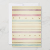 Invitation Aquarelle Arc-en-ciel Fleurs Boho rayées Anniversa (Dos)