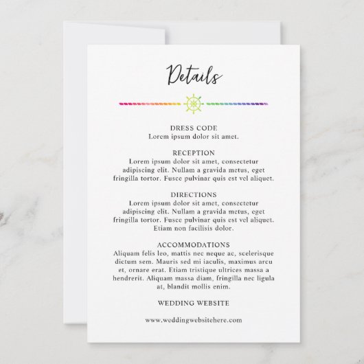 Invitation Aquarelle arc-en-ciel LGBT 2 en 1 Mariage (Dos)