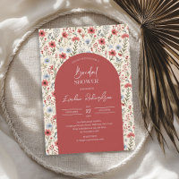 Aquarelle arc tendance corail bleu poussiéreux fle