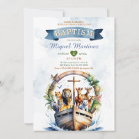 Aquarelle Arche de Noé Safari Croix Bois de Safari