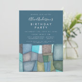 Invitation Aquarelle Artiste Anniversaire Fête Personnalisée (Debout devant)